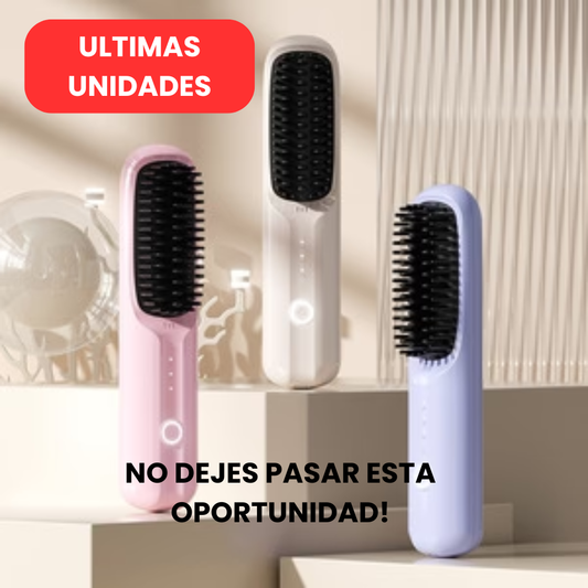 Cepillo plancha cabello portátil