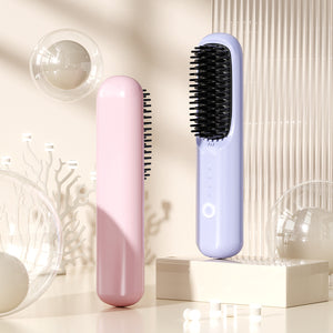 Cepillo plancha cabello portátil